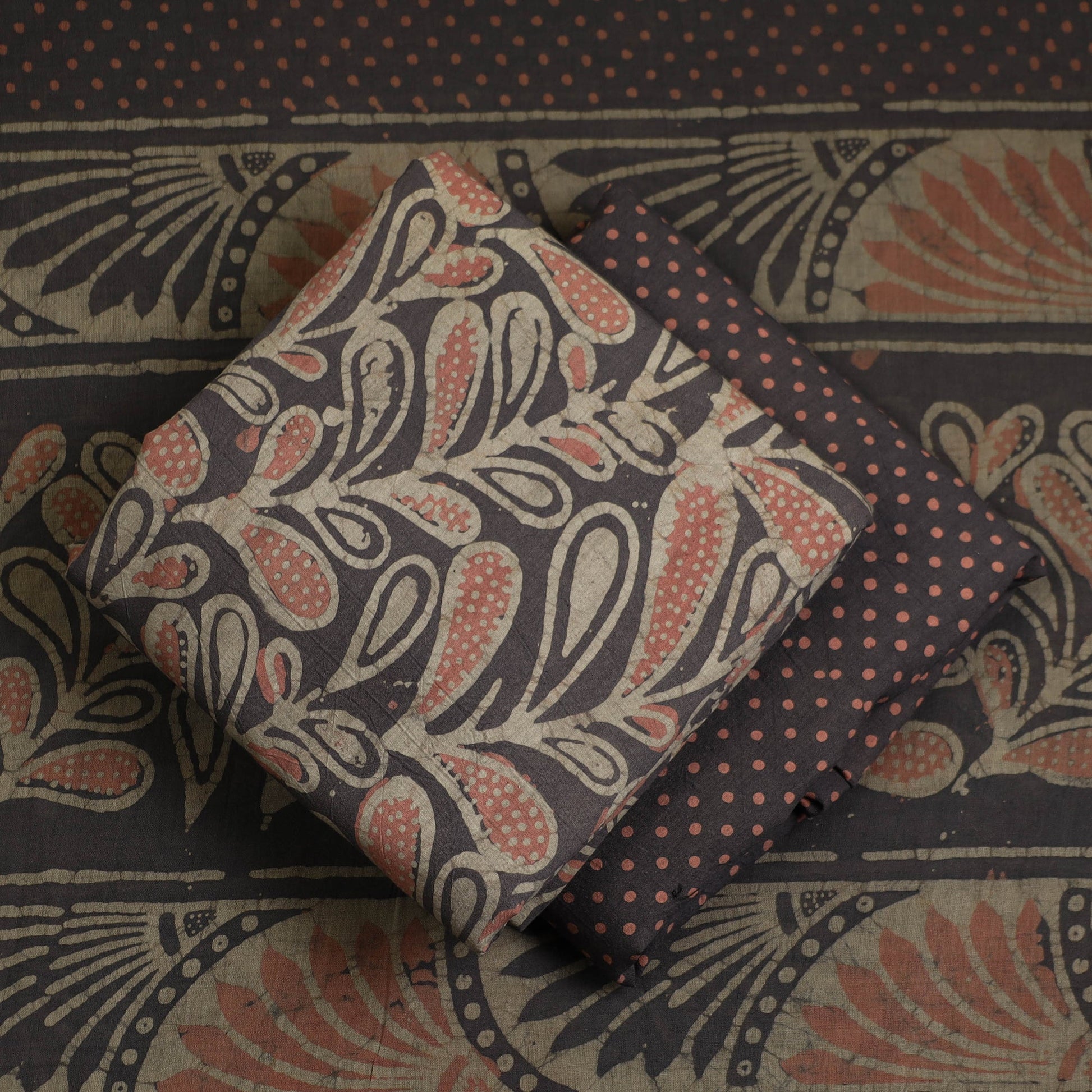 3pc Cotton Kutch Batik Print Dress Material 49