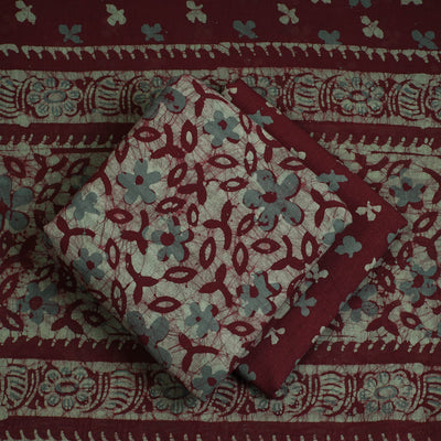 3pc Cotton Kutch Batik Print Dress Material 50