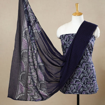3pc Cotton Kutch Batik Print Dress Material 51