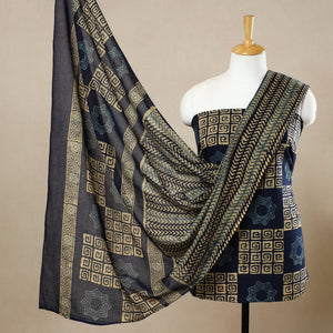 3pc Cotton Kutch Batik Print Dress Material 54