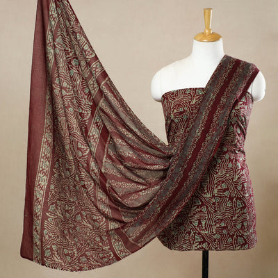 3pc Cotton Kutch Batik Print Dress Material 57