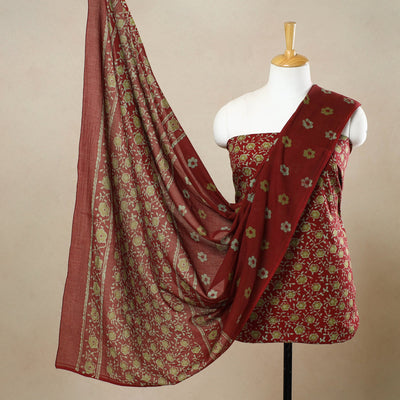 3pc Cotton Kutch Batik Print Dress Material 63