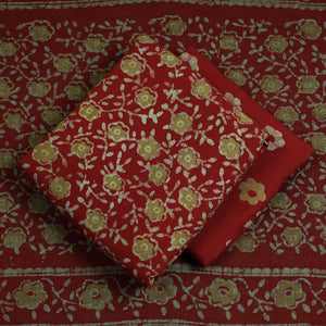 3pc Cotton Kutch Batik Print Dress Material 63
