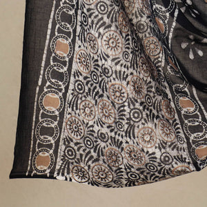 Black - 3pc Cotton Kutch Batik Print Dress Material 64