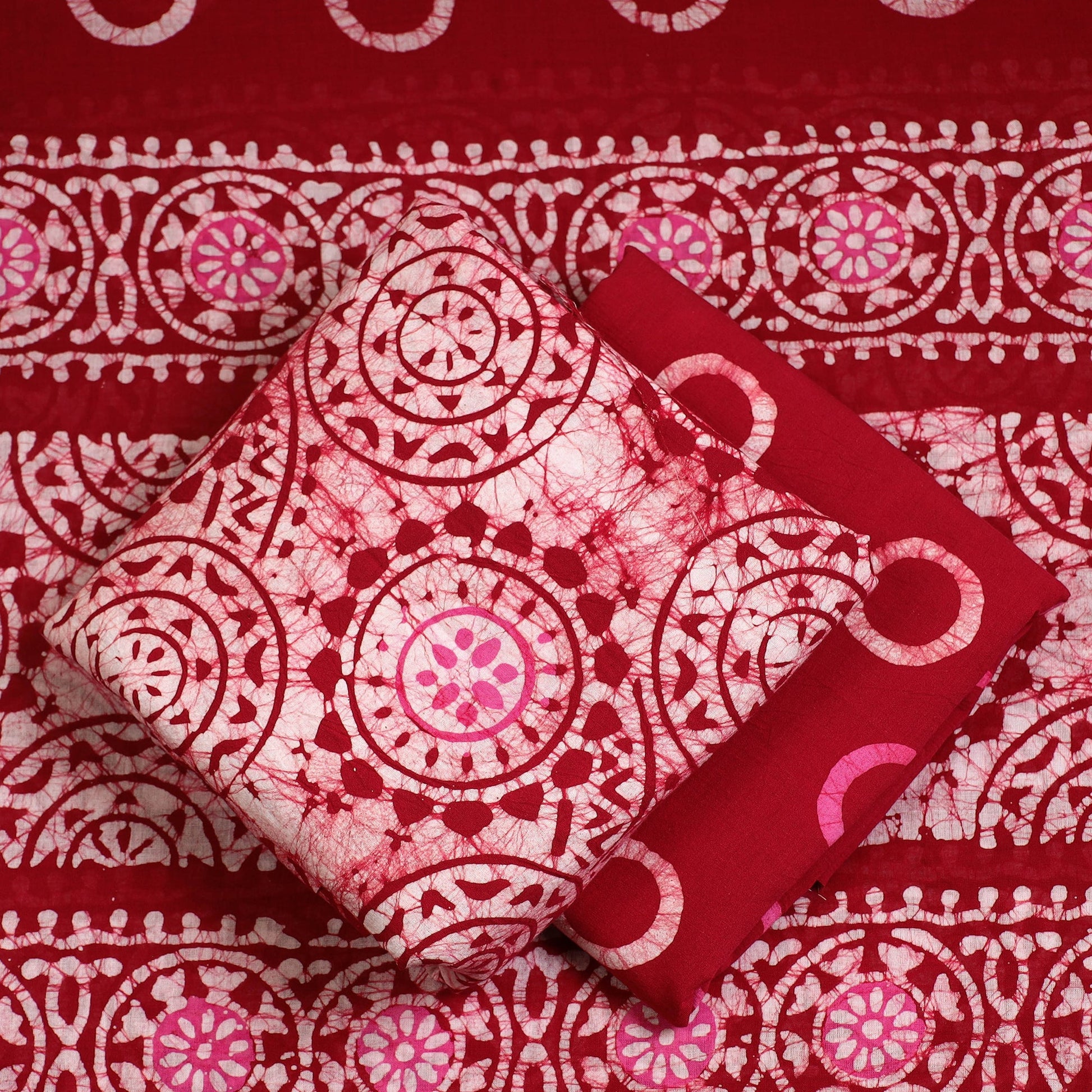 3pc Cotton Kutch Batik Print Dress Material 65