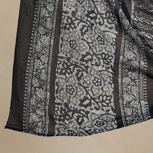 Black - 3pc Cotton Kutch Batik Print Dress Material 68