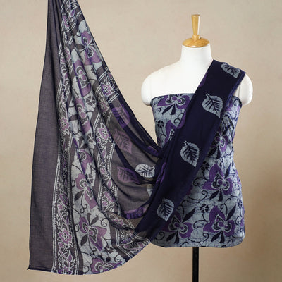 3pc Cotton Kutch Batik Print Dress Material 69