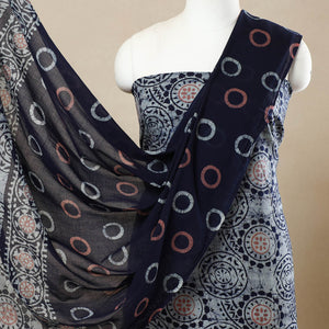 3pc Cotton Kutch Batik Print Dress Material 71