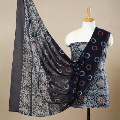 3pc Cotton Kutch Batik Print Dress Material 71