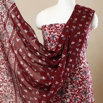 3pc Cotton Kutch Batik Print Dress Material 72