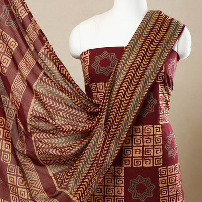 3pc Cotton Kutch Batik Print Dress Material 73