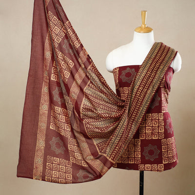 3pc Cotton Kutch Batik Print Dress Material 73