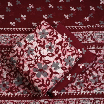 3pc Cotton Kutch Batik Print Dress Material 72