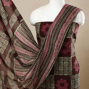 3pc Cotton Kutch Batik Print Dress Material 74