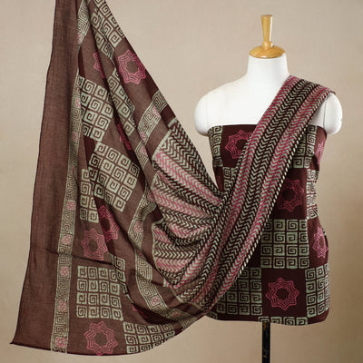 3pc Cotton Kutch Batik Print Dress Material 74