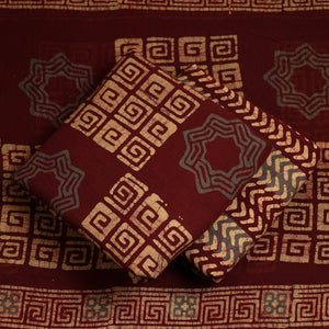 3pc Cotton Kutch Batik Print Dress Material 73