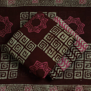 3pc Cotton Kutch Batik Print Dress Material 74