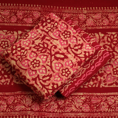 3pc Cotton Kutch Batik Print Dress Material 76