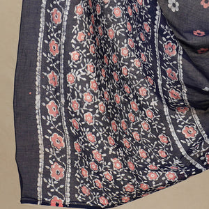 Blue - 3pc Cotton Kutch Batik Print Dress Material 77