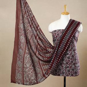 3pc Cotton Kutch Batik Print Dress Material 78
