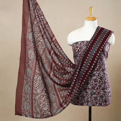 3pc Cotton Kutch Batik Print Dress Material 78