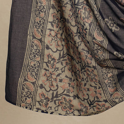 Beige - 3pc Cotton Kutch Batik Print Dress Material 80