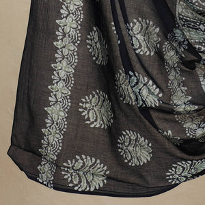 Black - 3pc Cotton Kutch Batik Print Dress Material 81