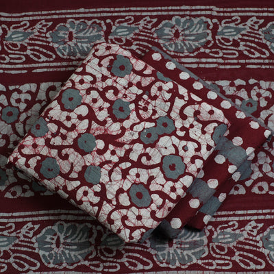 3pc Cotton Kutch Batik Print Dress Material 82