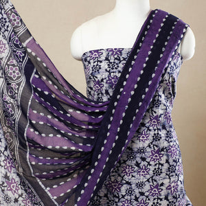 3pc Cotton Kutch Batik Print Dress Material 86