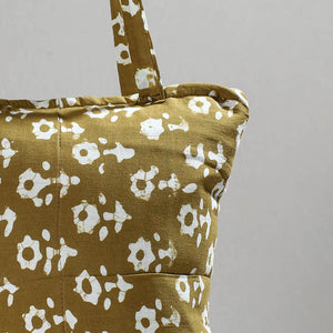 Brown - Handcrafted Batik Printed Cotton Hand Bag 17