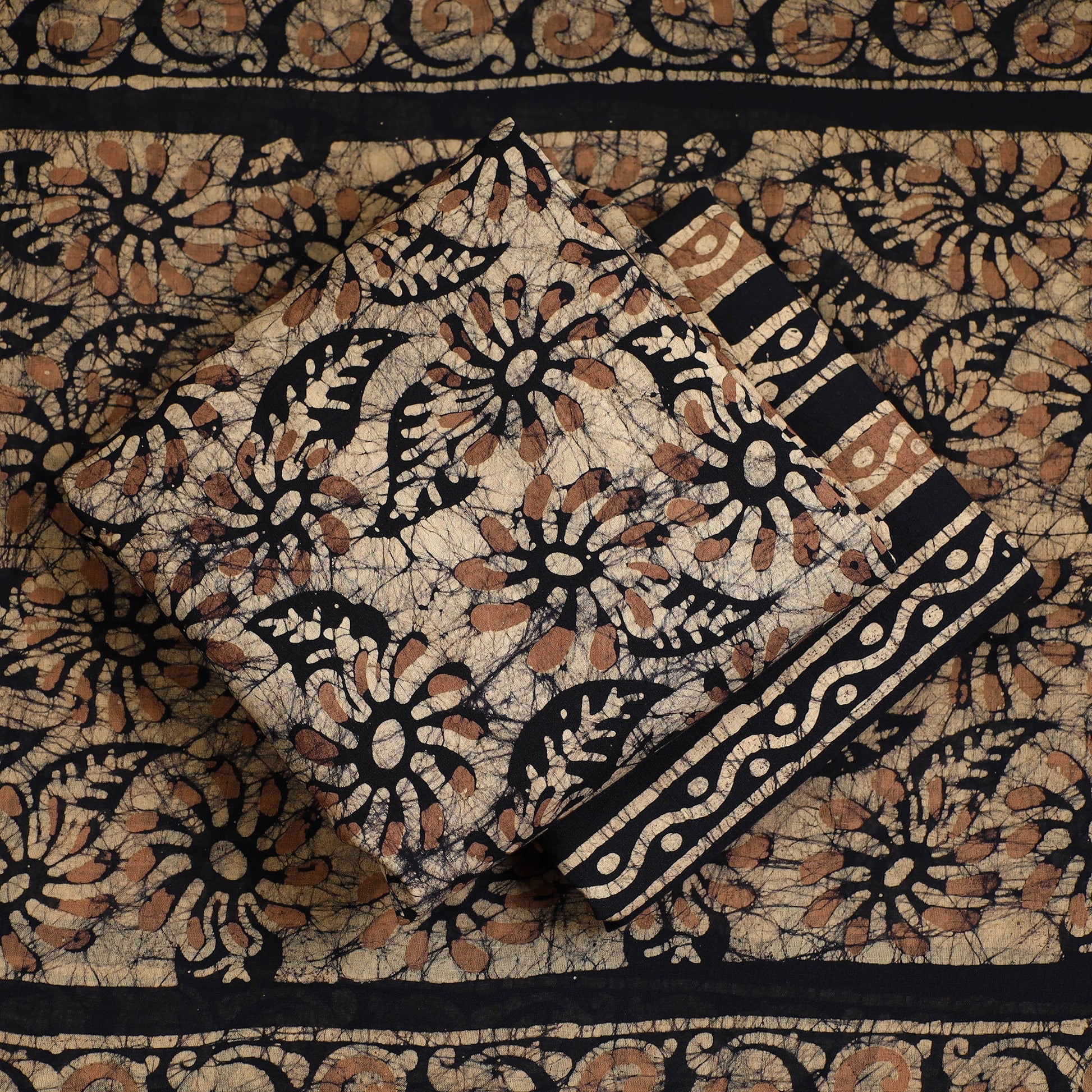 3pc Cotton Kutch Batik Print Dress Material 85