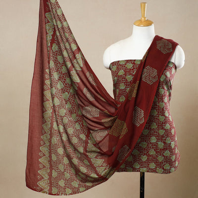 3pc Cotton Kutch Batik Print Dress Material 88