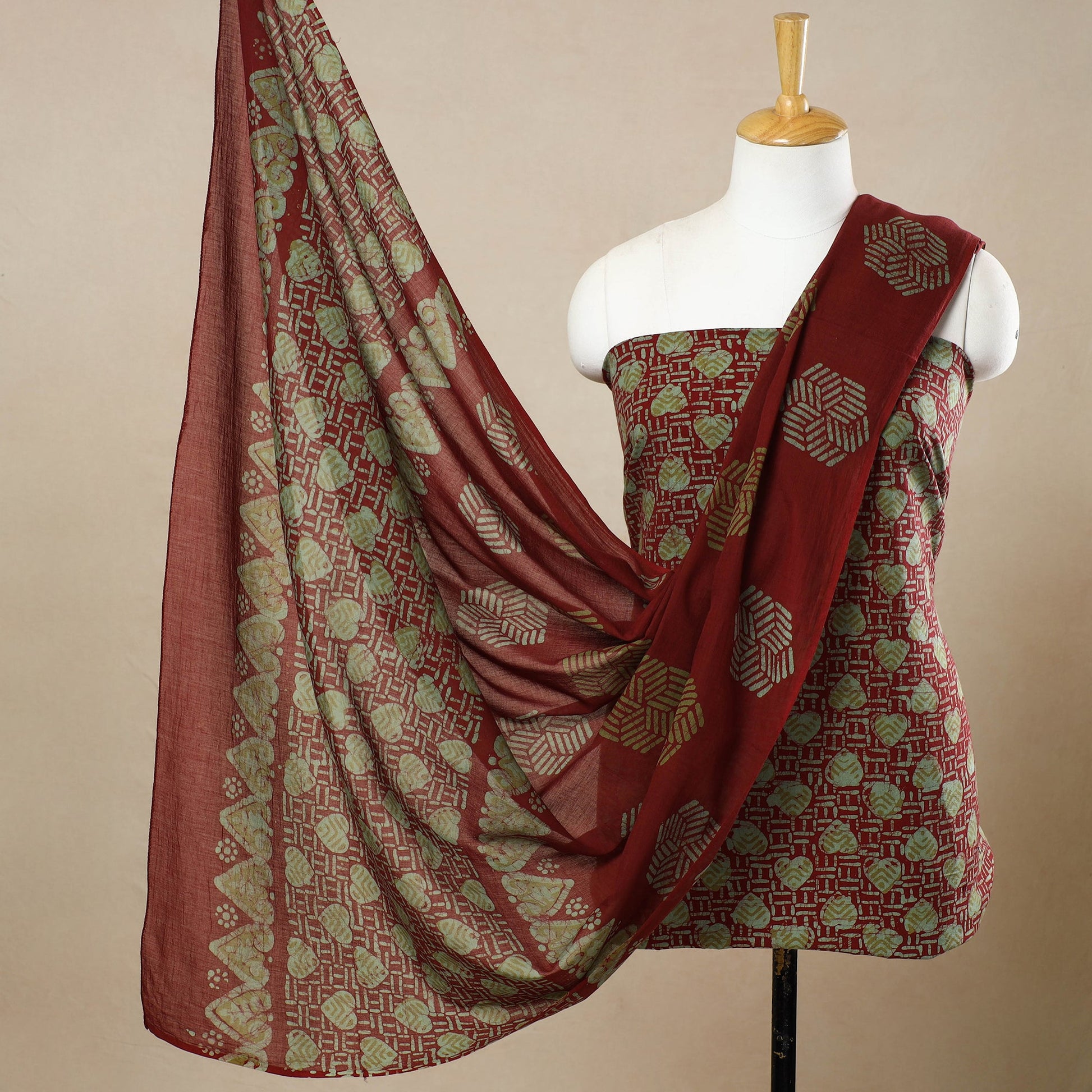 3pc Cotton Kutch Batik Print Dress Material 88