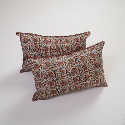 Brown - Handcrafted Cotton Pillow Cover (Set of 2) 02
