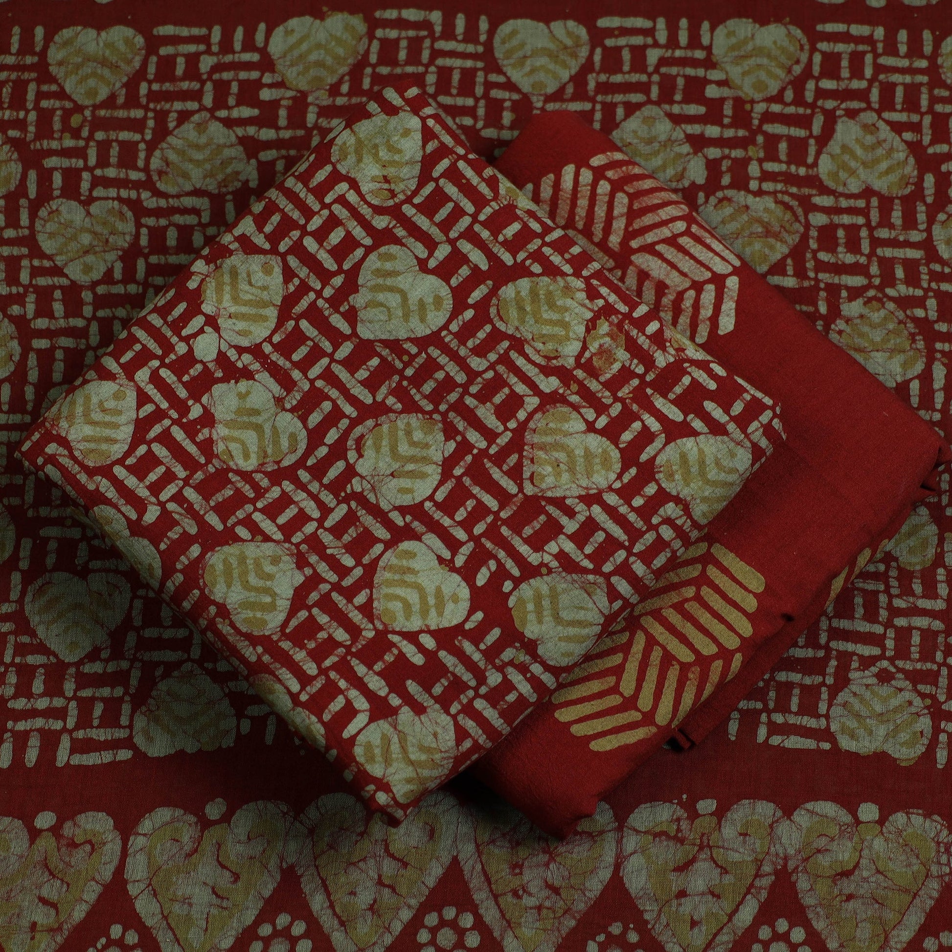 3pc Cotton Kutch Batik Print Dress Material 88
