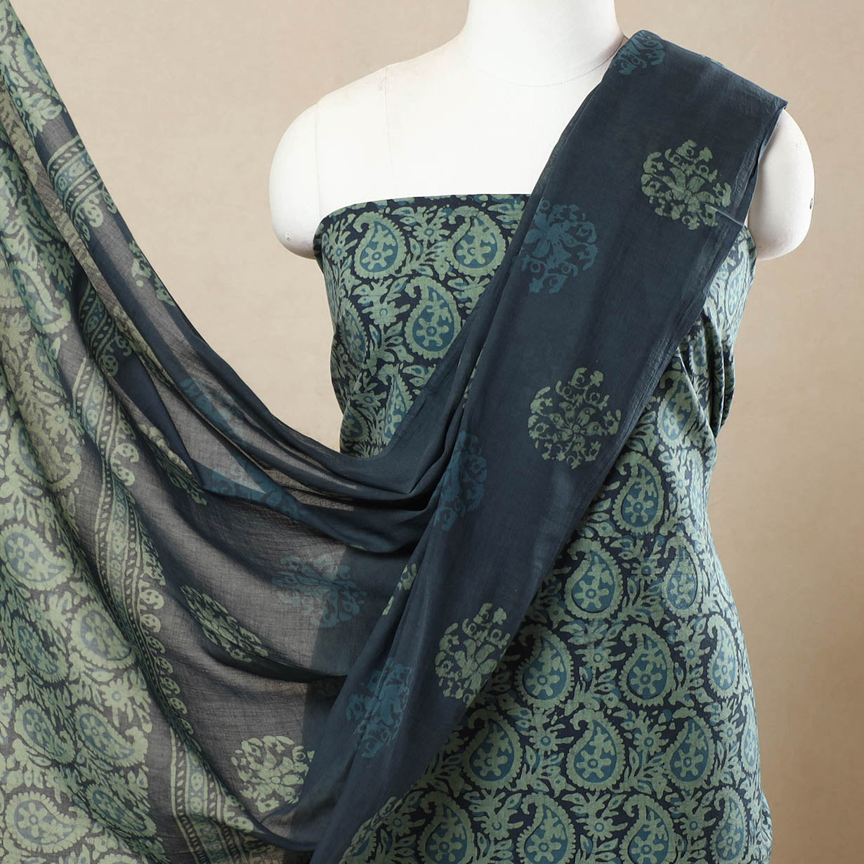 3pc Cotton Kutch Batik Print Dress Material 90