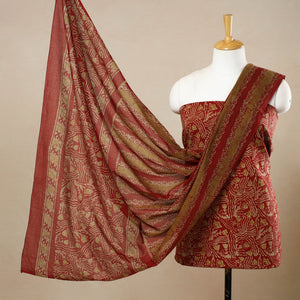 3pc Cotton Kutch Batik Print Dress Material 93