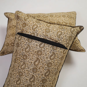 Beige - Handcrafted Cotton Pillow Cover (Set of 2) 03
