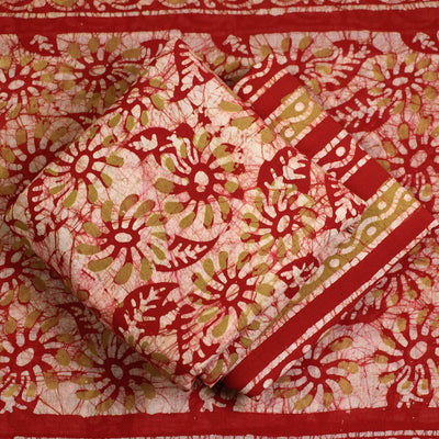 3pc Cotton Kutch Batik Print Dress Material 94