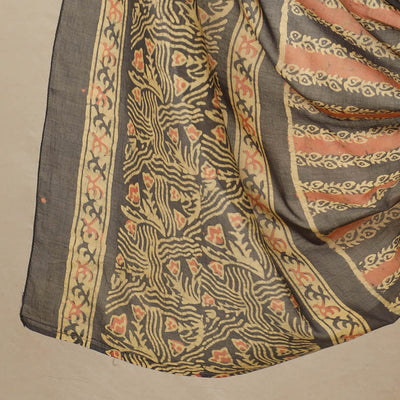 Beige - 3pc Cotton Kutch Batik Print Dress Material 98