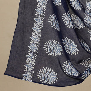 Blue - 3pc Cotton Kutch Batik Print Dress Material 99