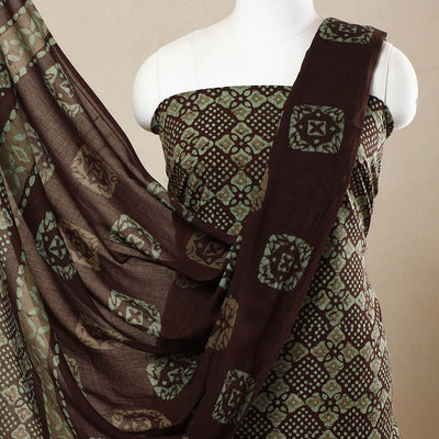 3pc Cotton Kutch Batik Print Dress Material 102