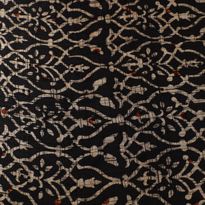 Black - Ajrakh Block Printed Modal Silk Fabric from Kutch 22
