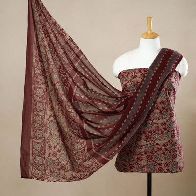 3pc Cotton Kutch Batik Print Dress Material 104
