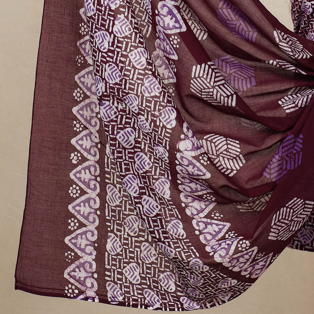 3pc Cotton Kutch Batik Print Dress Material 108