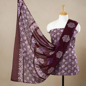 3pc Cotton Kutch Batik Print Dress Material 108
