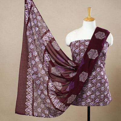 3pc Cotton Kutch Batik Print Dress Material 108