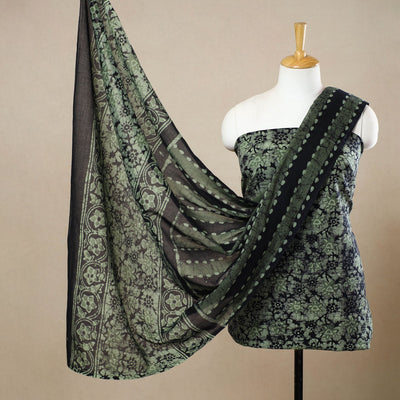 3pc Cotton Kutch Batik Print Dress Material 112