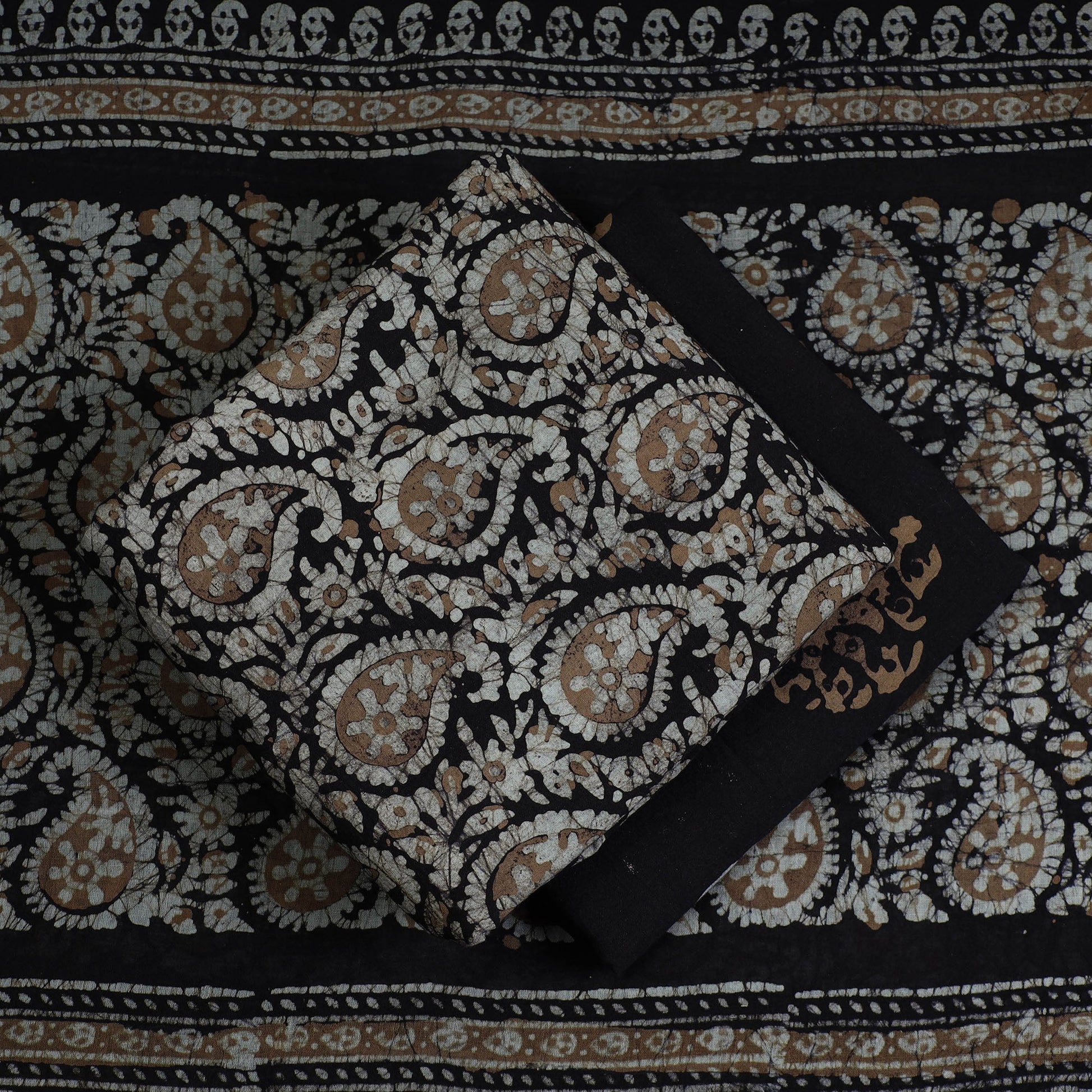 3pc Cotton Kutch Batik Print Dress Material 101