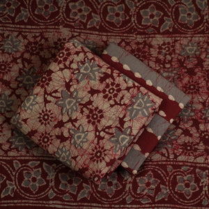 3pc Cotton Kutch Batik Print Dress Material 104